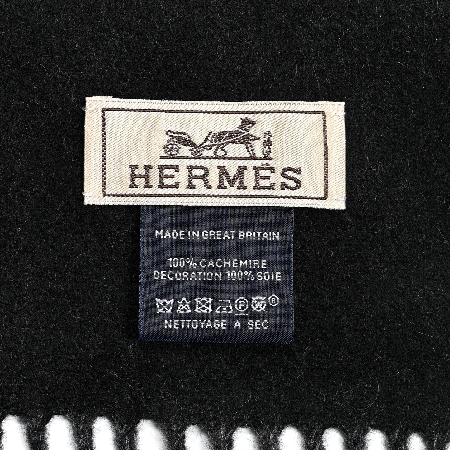 Cashmere Lucky Muffler Flanelle Black