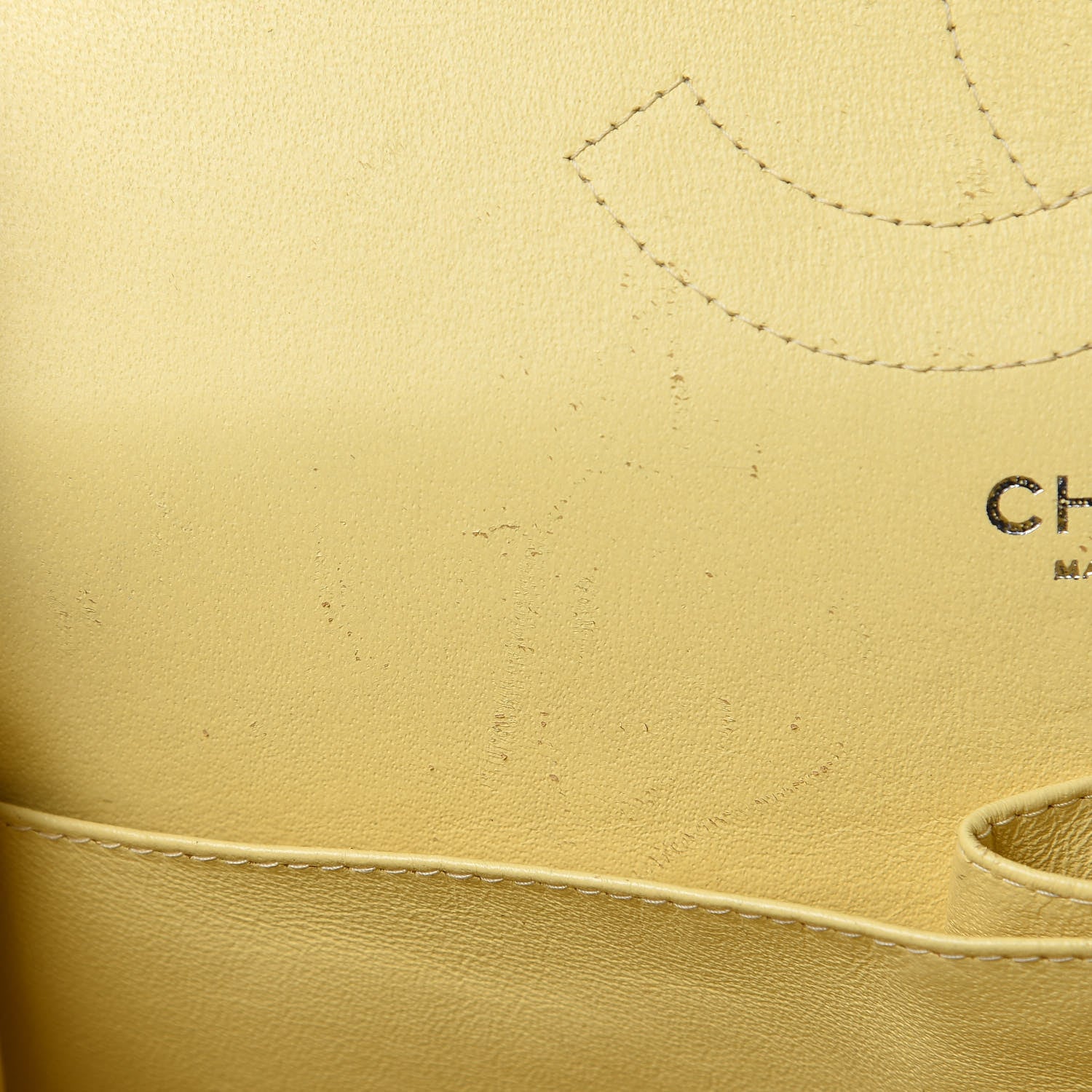 Chanel Patent Quilted Jumbo Double Flap Yellow 13 of 16