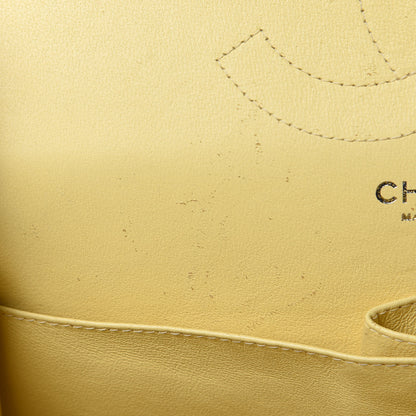 Chanel Patent Quilted Jumbo Double Flap Yellow 13 of 16