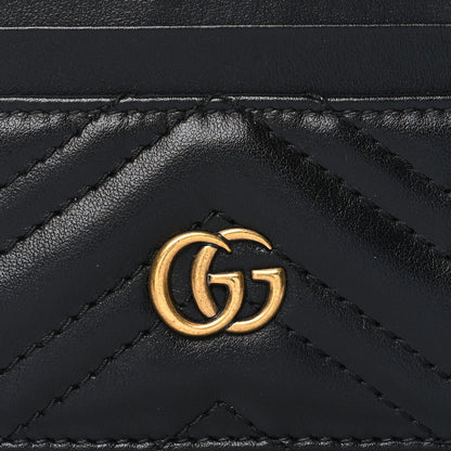 Gucci Calfskin Matelasse GG Marmont Card Holder Black 7 of 9
