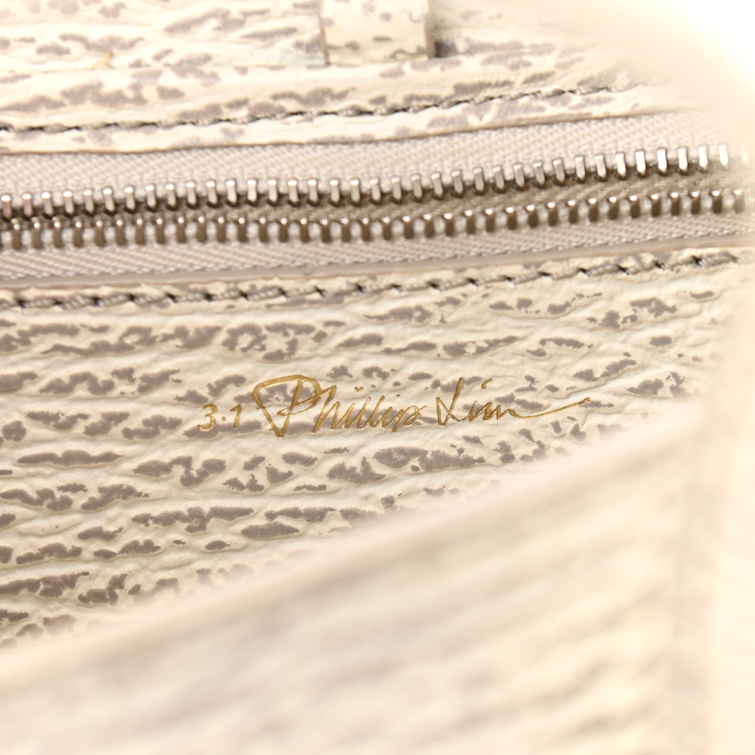 3.1 Phillip Lim Shark Embossed Textured Calfskin Mini Pashli Satchel Ivory Dove 8 of 12