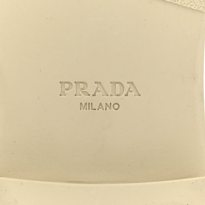 Prada Spazzolato Re-Nylon Metal Triangle Logo Womens 50mm Combat Boots 39.5 Deserto 6 of 8