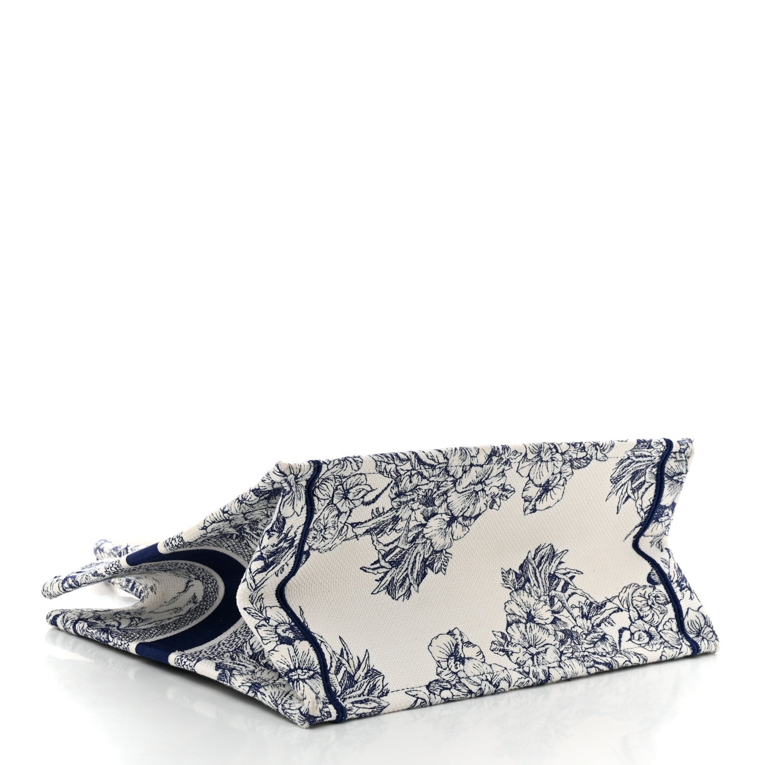 Christian Dior Canvas Embroidered Medium Reve d'Infini Book Tote Blue 4 of 11
