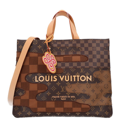 Louis Vuitton Monogram Landscape Shopper Tote MM Brown 1 of 9