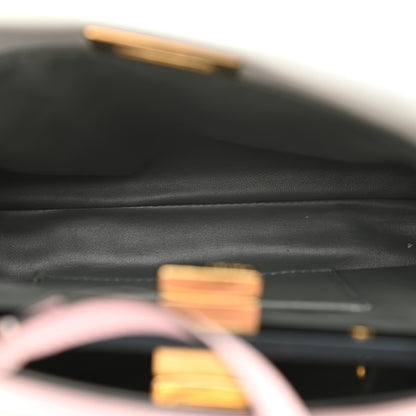 Fendi Nappa Colorblock Mini Peekaboo Iconic Satchel Grigio Perla Peonia Alga 6 of 11