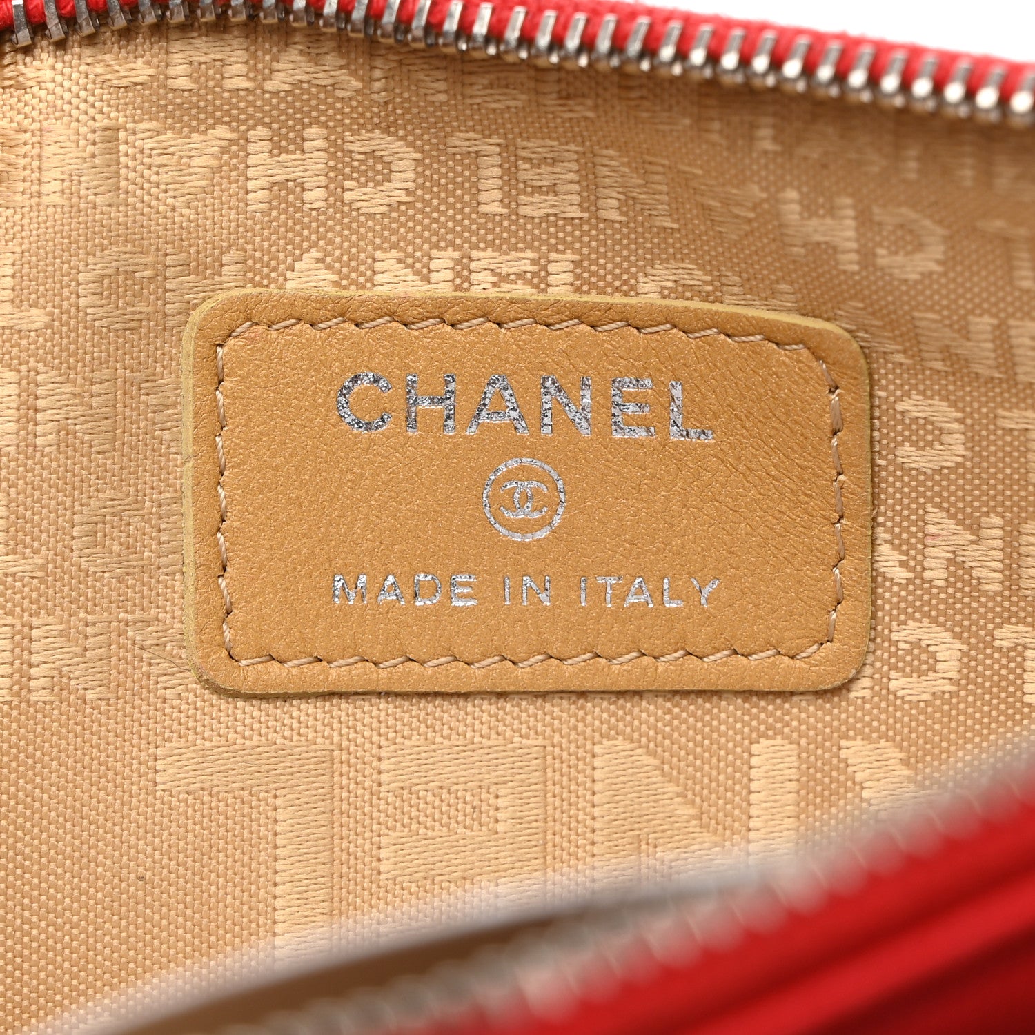 Chanel Lambskin Precious Symbols Pochette Red 5 of 13