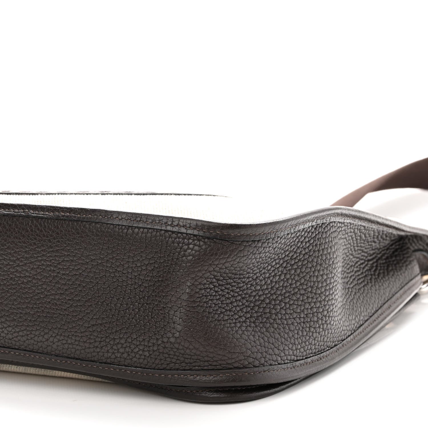 Hermes Toile Taurillon Clemence Evelyne II GM Ecru Ebene 9 of 10