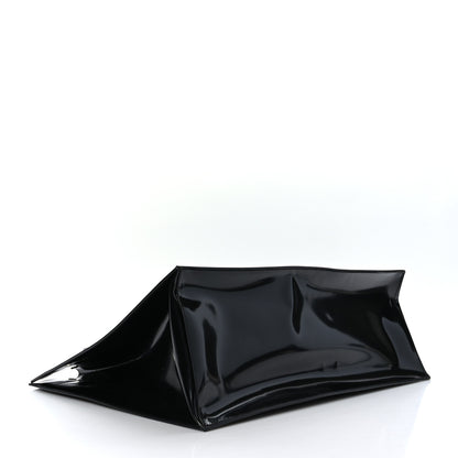 Saint Laurent Mesh Patent Rive Gauche Tote Black 3 of 7