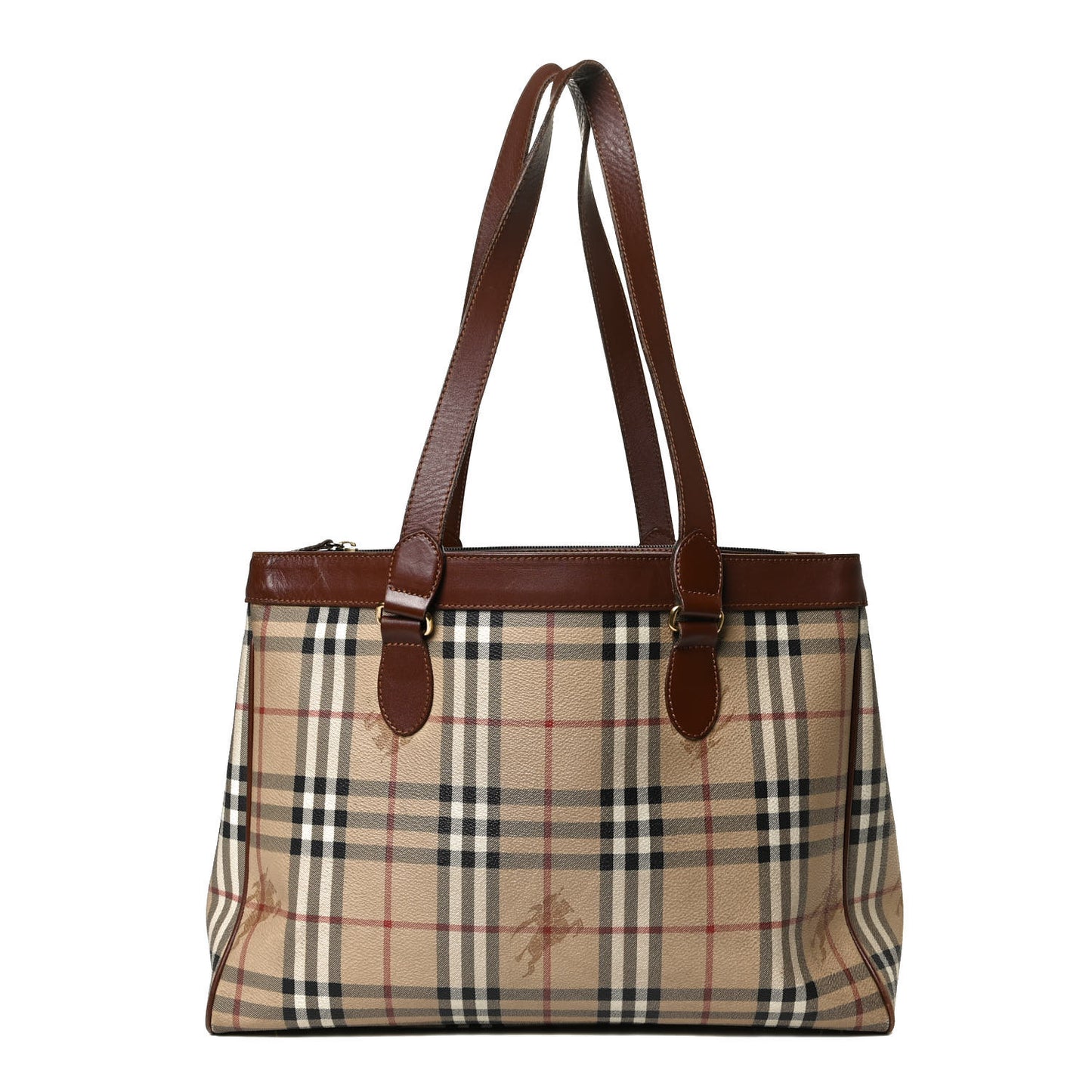 Haymarket Check Tote Dark Tan