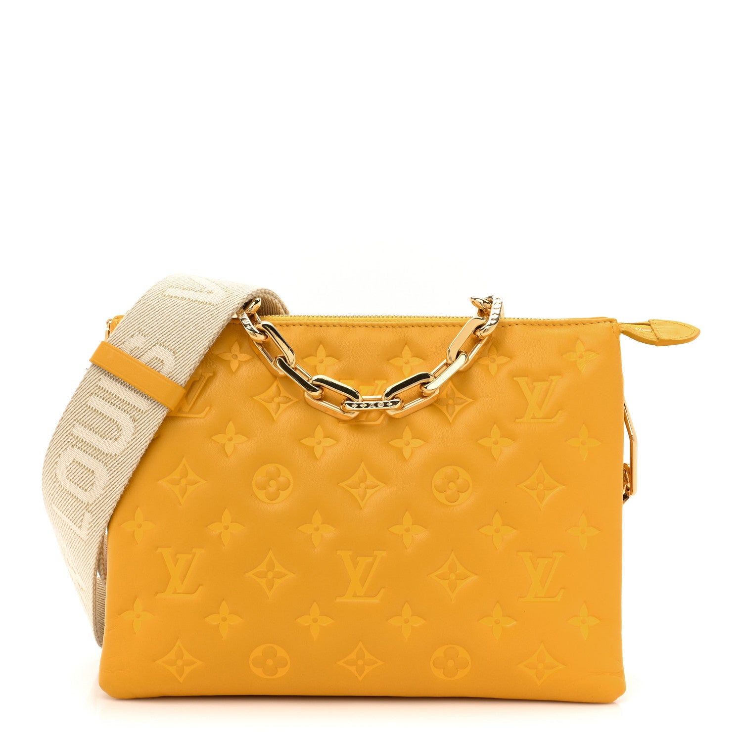Louis Vuitton Lambskin Embossed Monogram Coussin PM Sunflower 1 of 12