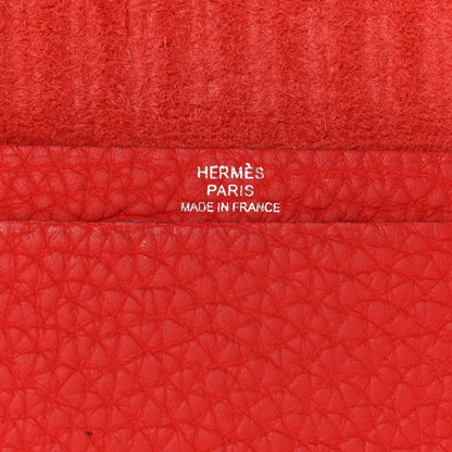 Hermes Taurillon Clemence Ulysse Mini Notebook Rouge De Coeur 6 of 8