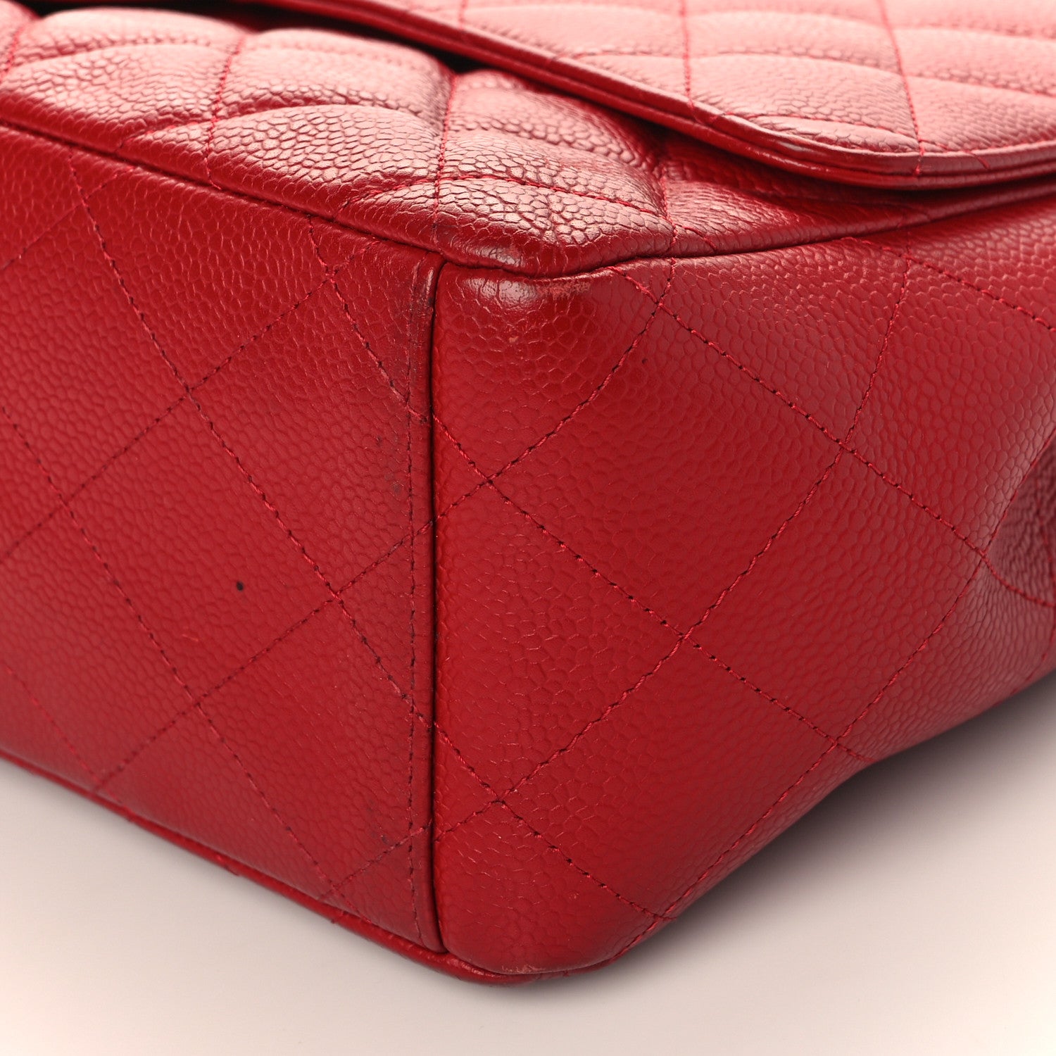 Chanel Caviar Quilted Maxi Single Flap Red 9 of 10