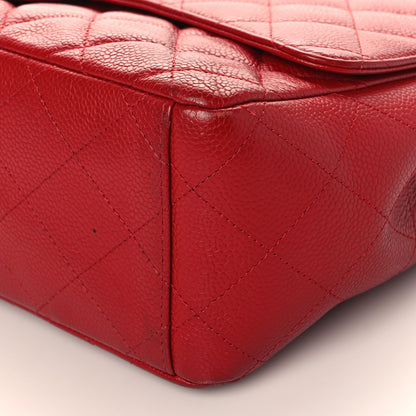 Chanel Caviar Quilted Maxi Single Flap Red 9 of 10