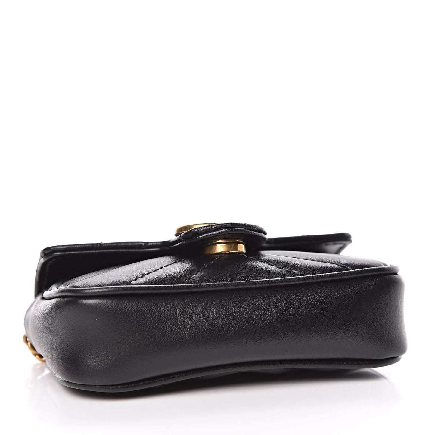 Calfskin Matelasse GG Marmont 2.0 Coin Purse On A Chain Black