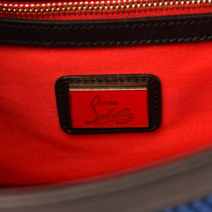 Christian Louboutin Calfskin Mesh Small Sweety Charity Shoulder Bag Cobalt Blue 5 of 12