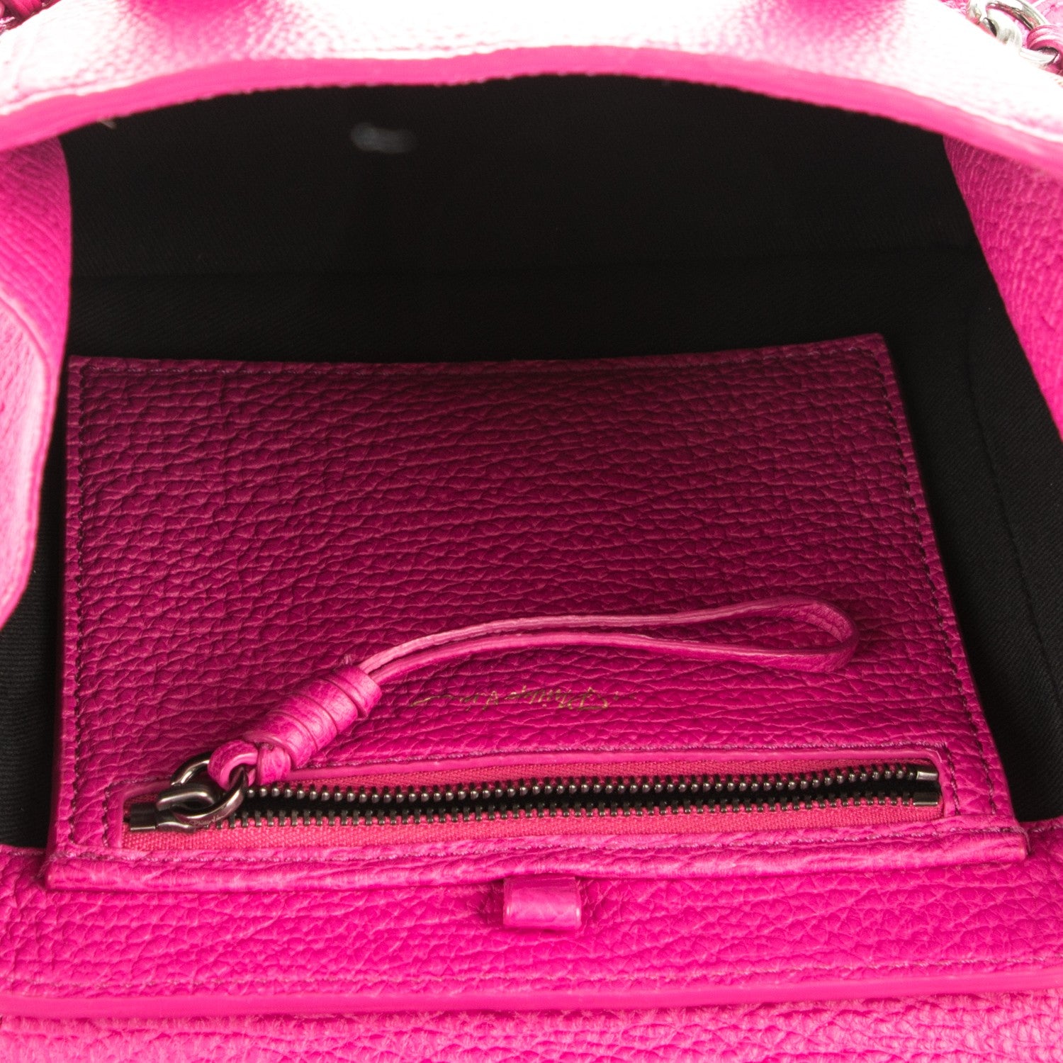 3.1 Phillip Lim 3.1 Textured Calfskin Mini Pashli Satchel Bright Fuchsia 5 of 7