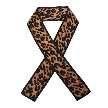 Louis Vuitton Silk Leopard Bandeau Scarf Marron 1 of 4