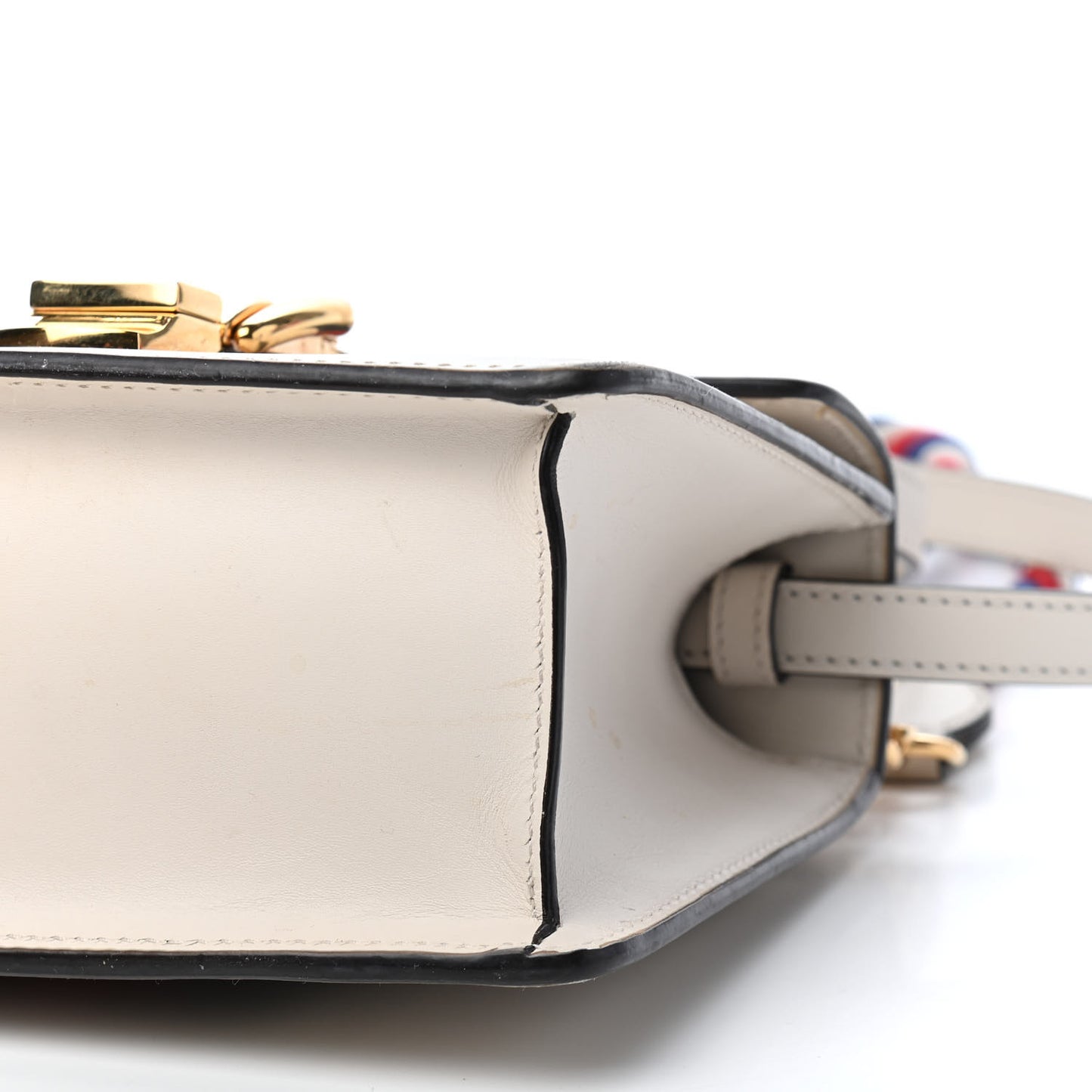Calfskin Mini Sylvie Top Handle Bag White