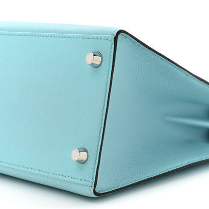 Hermes Epsom Kelly Sellier 28 Bleu Atoll 9 of 12