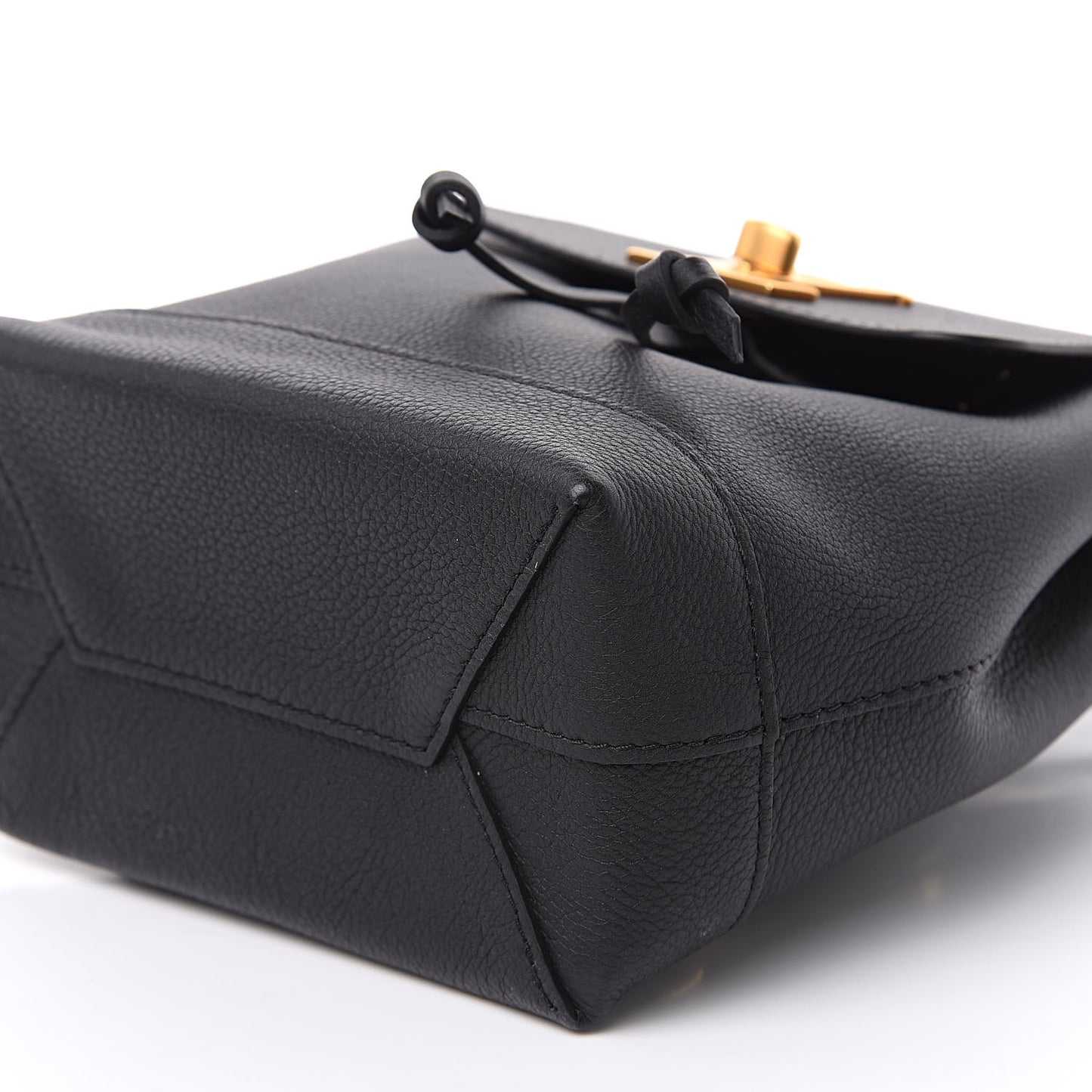 Calfskin Lockme Mini Backpack Black