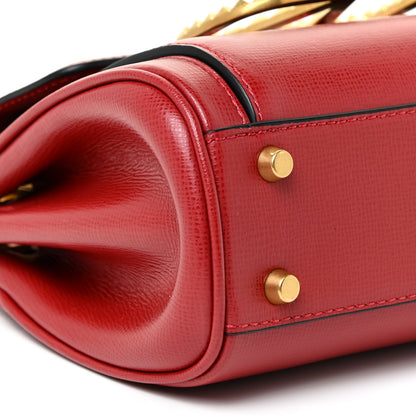 Valentino Garavani Grainy Calfskin Mini Rockstud Alcove Top-Handle Bag Rouge Pur 7 of 13