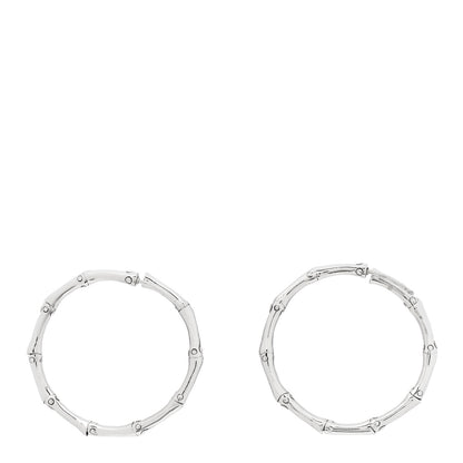 John Hardy Sterling Silver 35mm Bamboo Hoop Earrings 3 of 5