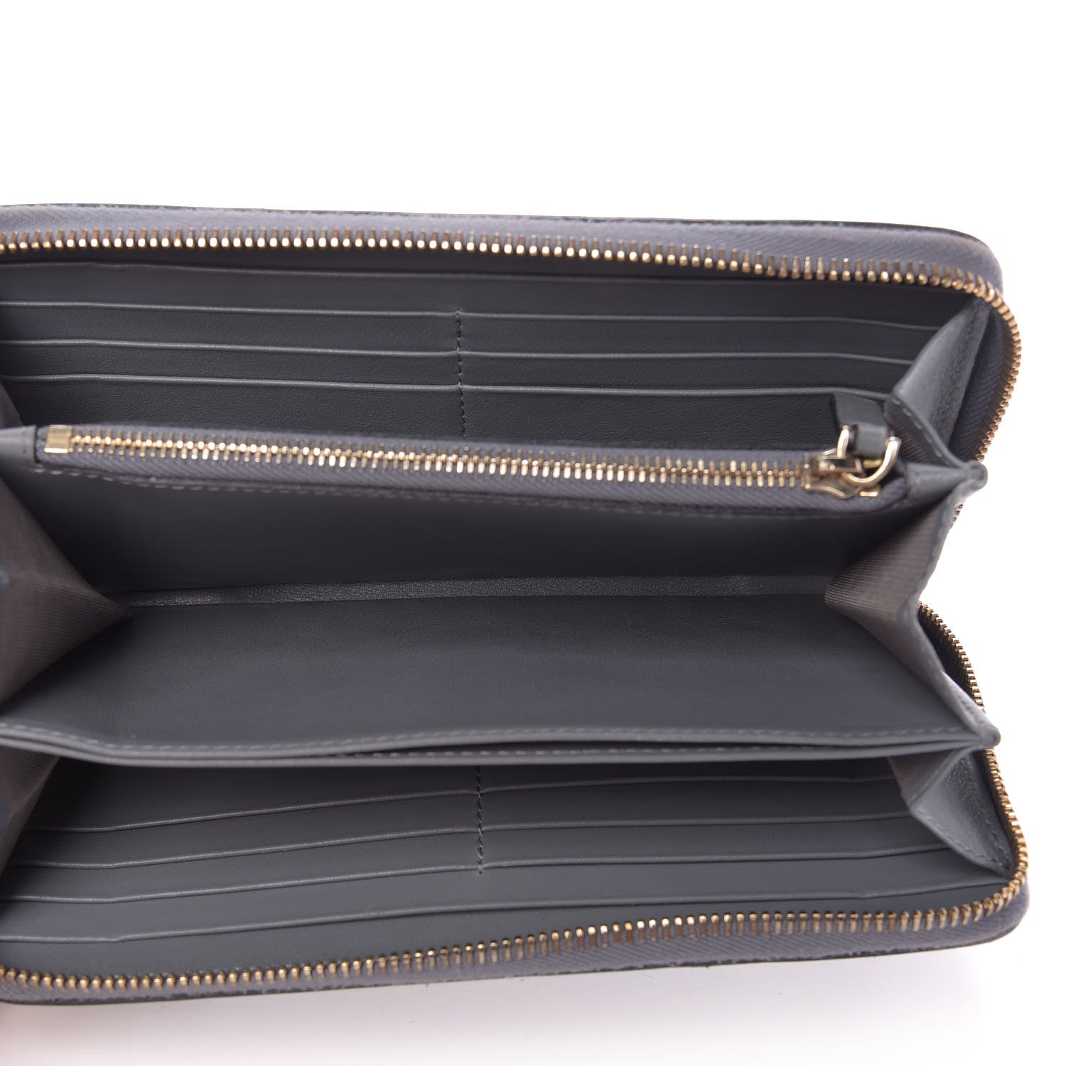 Valentino Garavani Calfskin Rockstud Zip Around Wallet Grey 5 of 8