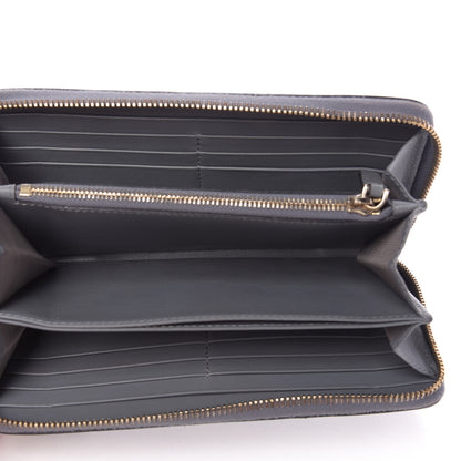 Valentino Garavani Calfskin Rockstud Zip Around Wallet Grey 5 of 8