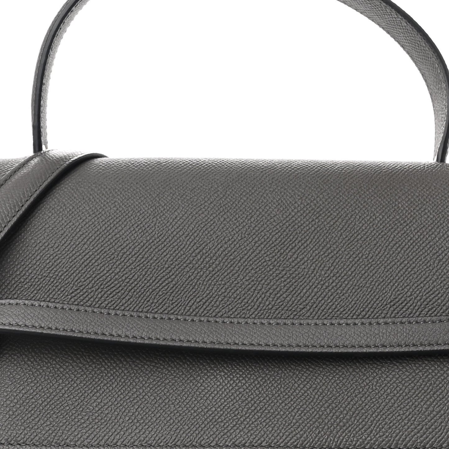 Grained Calfskin Mini Belt Bag Grey
