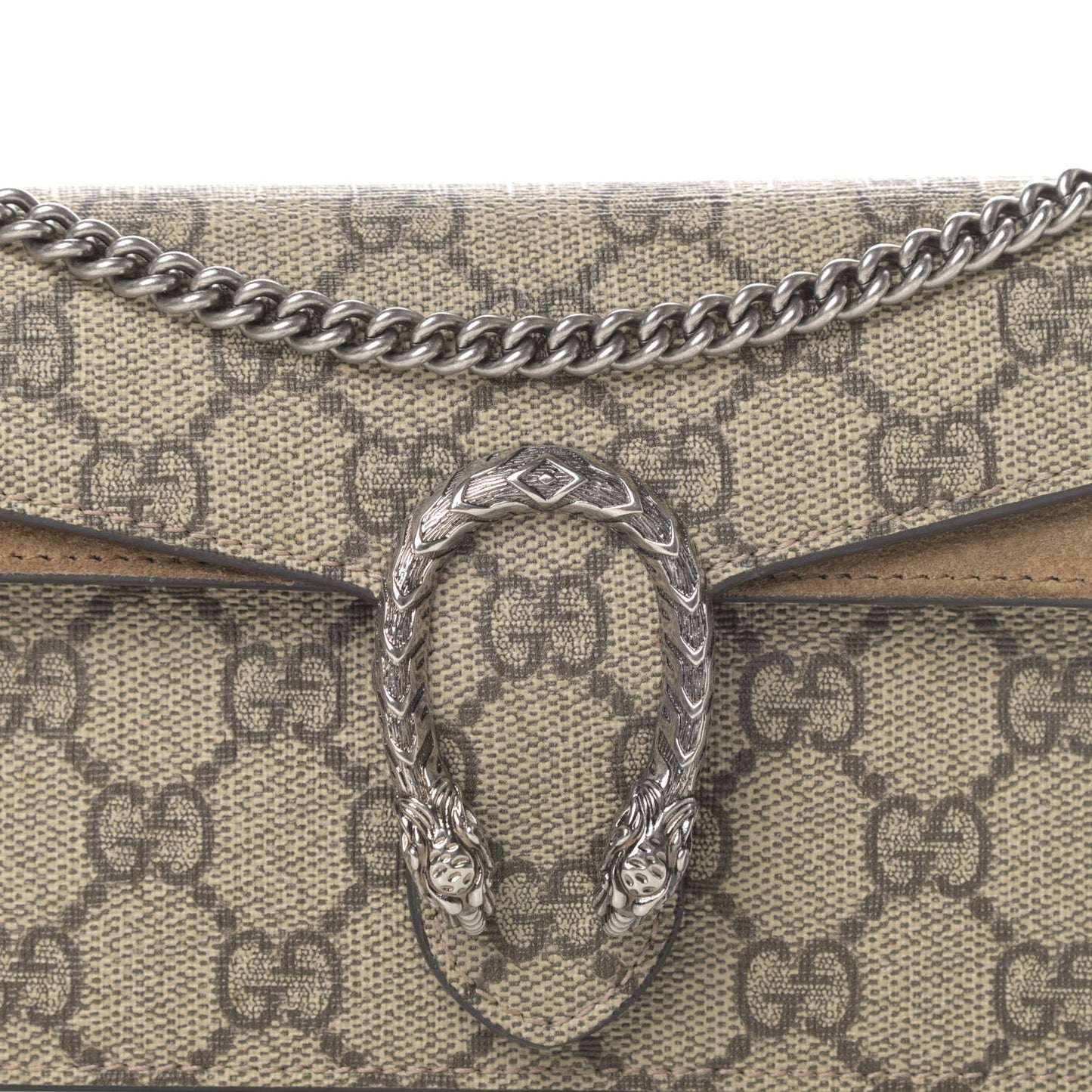 GG Supreme Monogram Super Mini Dionysus Shoulder Bag Taupe