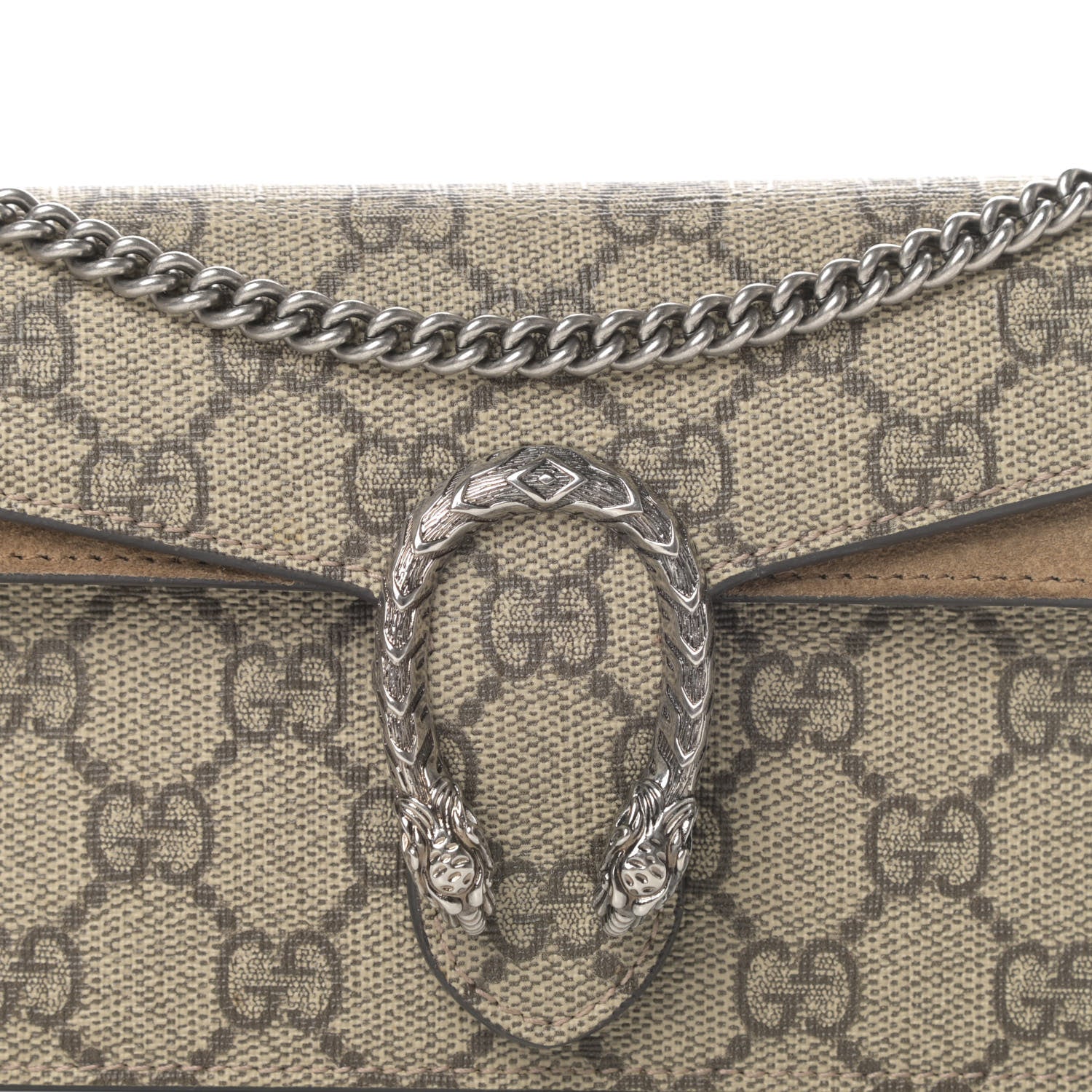 Gucci GG Supreme Monogram Super Mini Dionysus Shoulder Bag Taupe 8 of 12