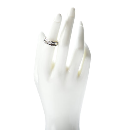 David Yurman Sterling Silver Diamond X Crossover Ring 50 5.5 2 of 5