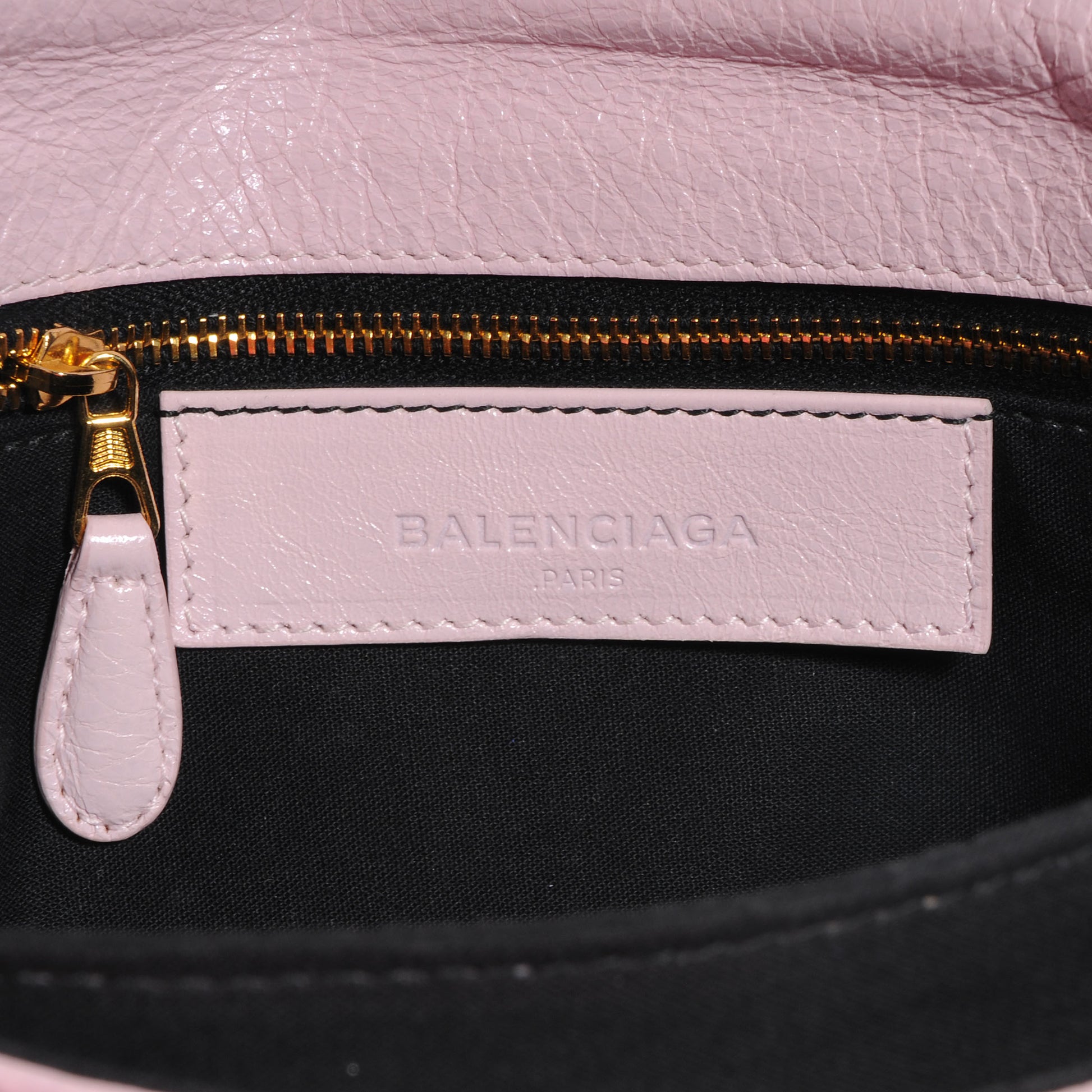 Balenciaga Agneau Giant 12 Gold Hardware Envelope Strap Clutch Rose Poudre 6 of 8