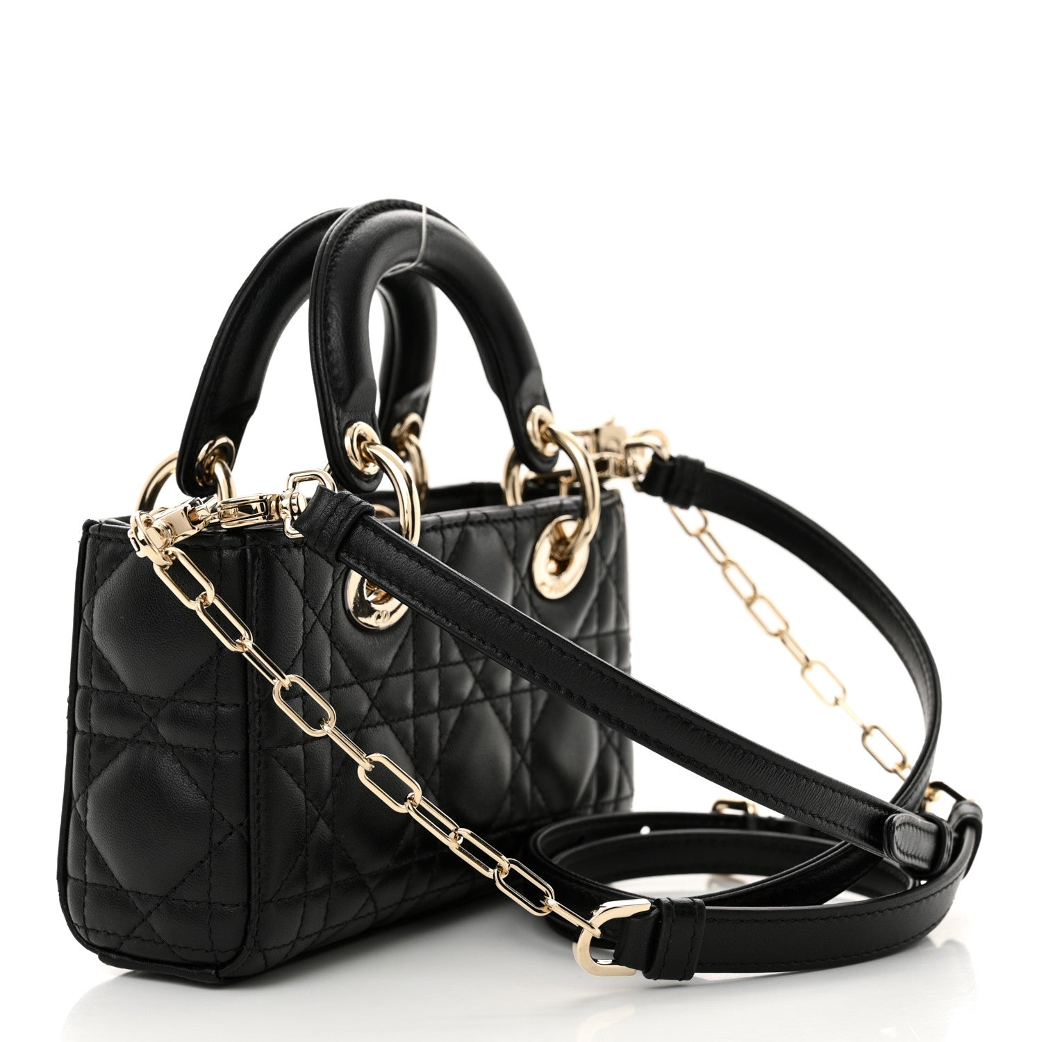 Christian Dior Lambskin Cannage Micro Lady D-Joy Black 3 of 13