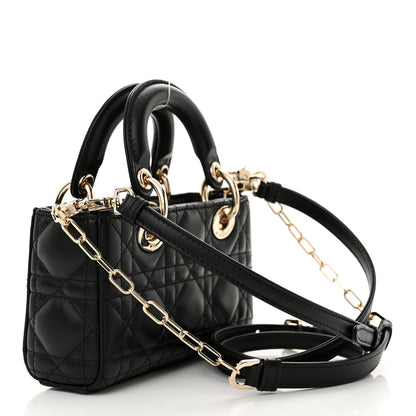 Christian Dior Lambskin Cannage Micro Lady D-Joy Black 3 of 13