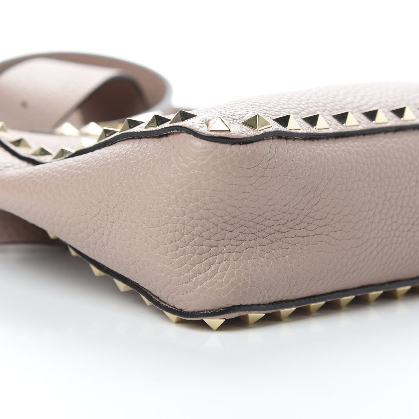Pebbled Calfskin Mini Rockstud Flip-Lock Messenger Bag Poudre