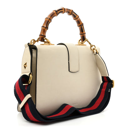 Gucci Calfskin Bamboo Web Medium Dionysus Top Handle Bag White Blue Hibiscus Red 3 of 14