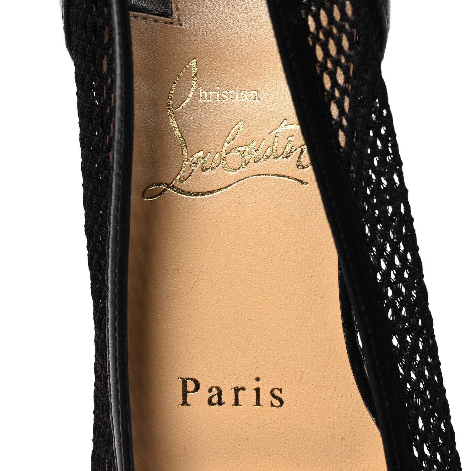 Christian Louboutin Mesh Calfskin Filomena Flats 37 Black 7 of 7