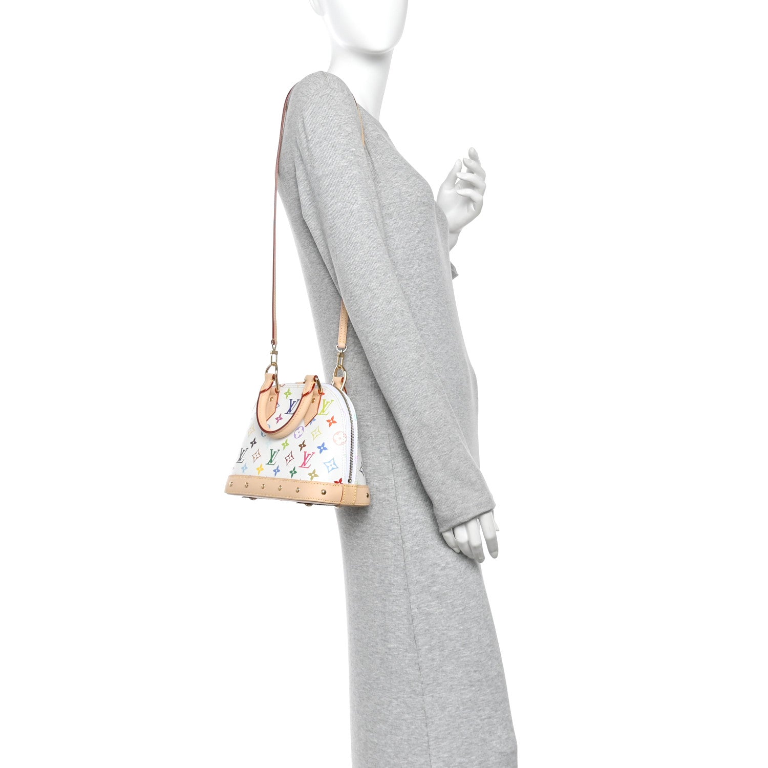 Louis Vuitton LV x TM Monogram Multicolor Alma BB White 2 of 10