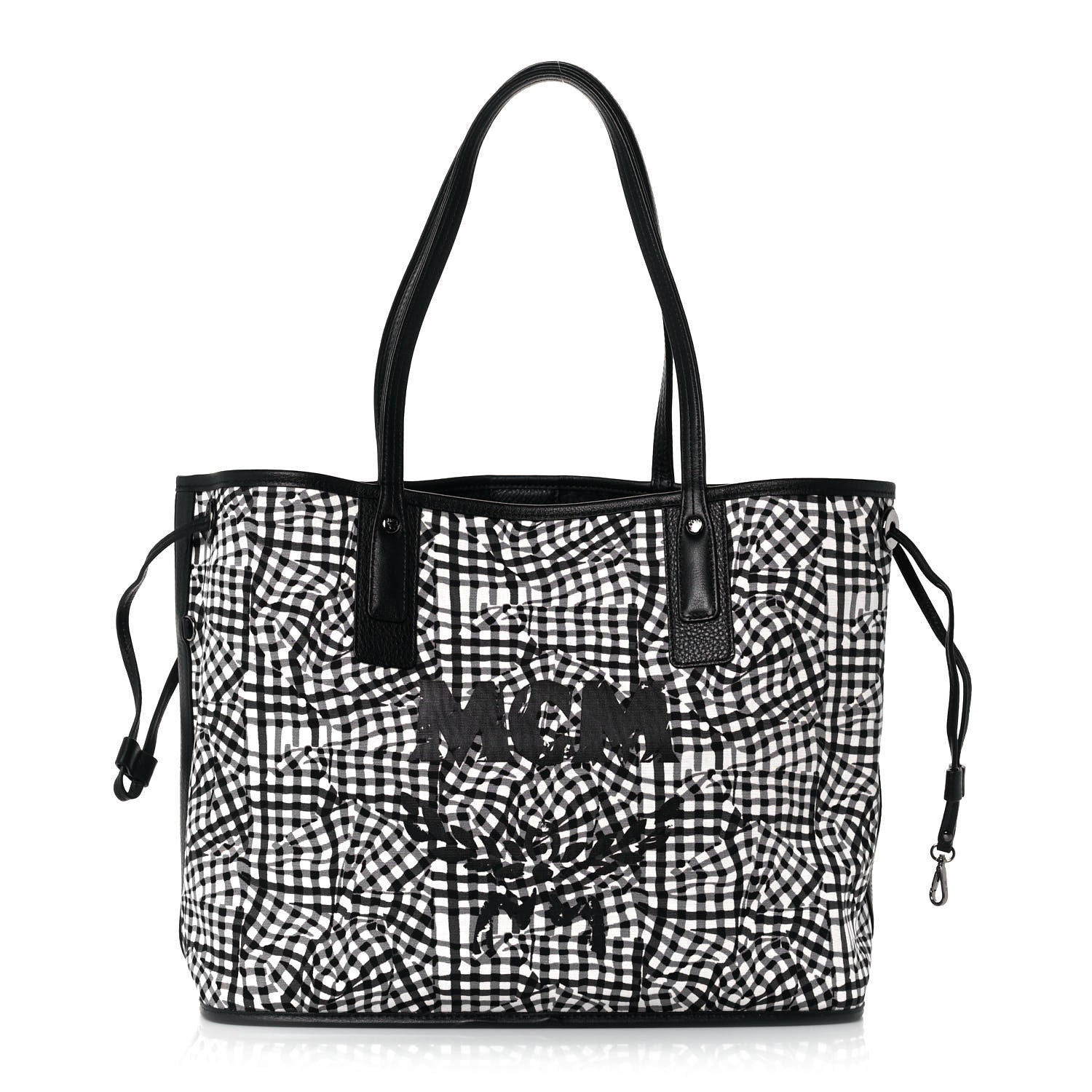 MCM Visetos Medium Liz Reversible Shopper Tote Black 12 of 19