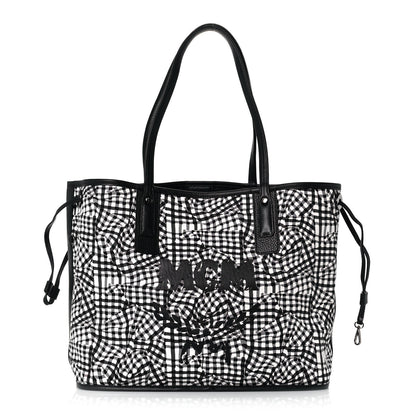 MCM Visetos Medium Liz Reversible Shopper Tote Black 12 of 19