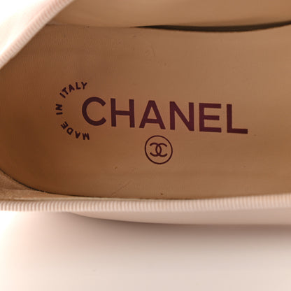 Chanel Lambskin Cap Toe Ballerina Flats 39.5 Beige Gold 7 of 10