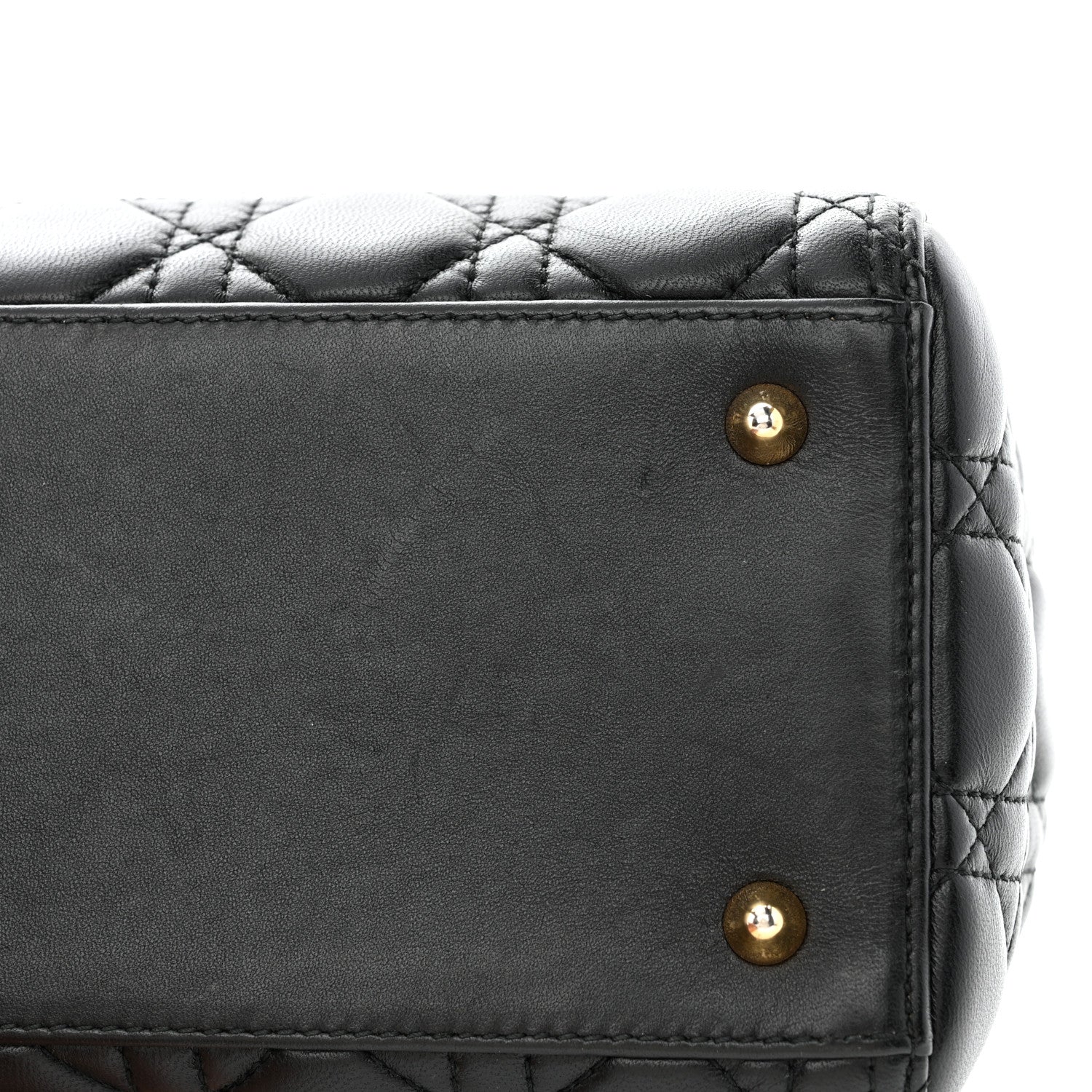Christian Dior Lambskin Cannage Medium Lady Dior Black 10 of 10