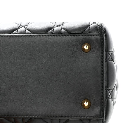 Christian Dior Lambskin Cannage Medium Lady Dior Black 10 of 10