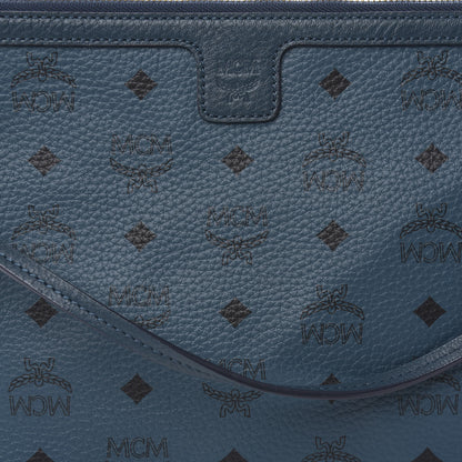 MCM Visetos Project Reversible Tote Pouch Teal 9 of 9
