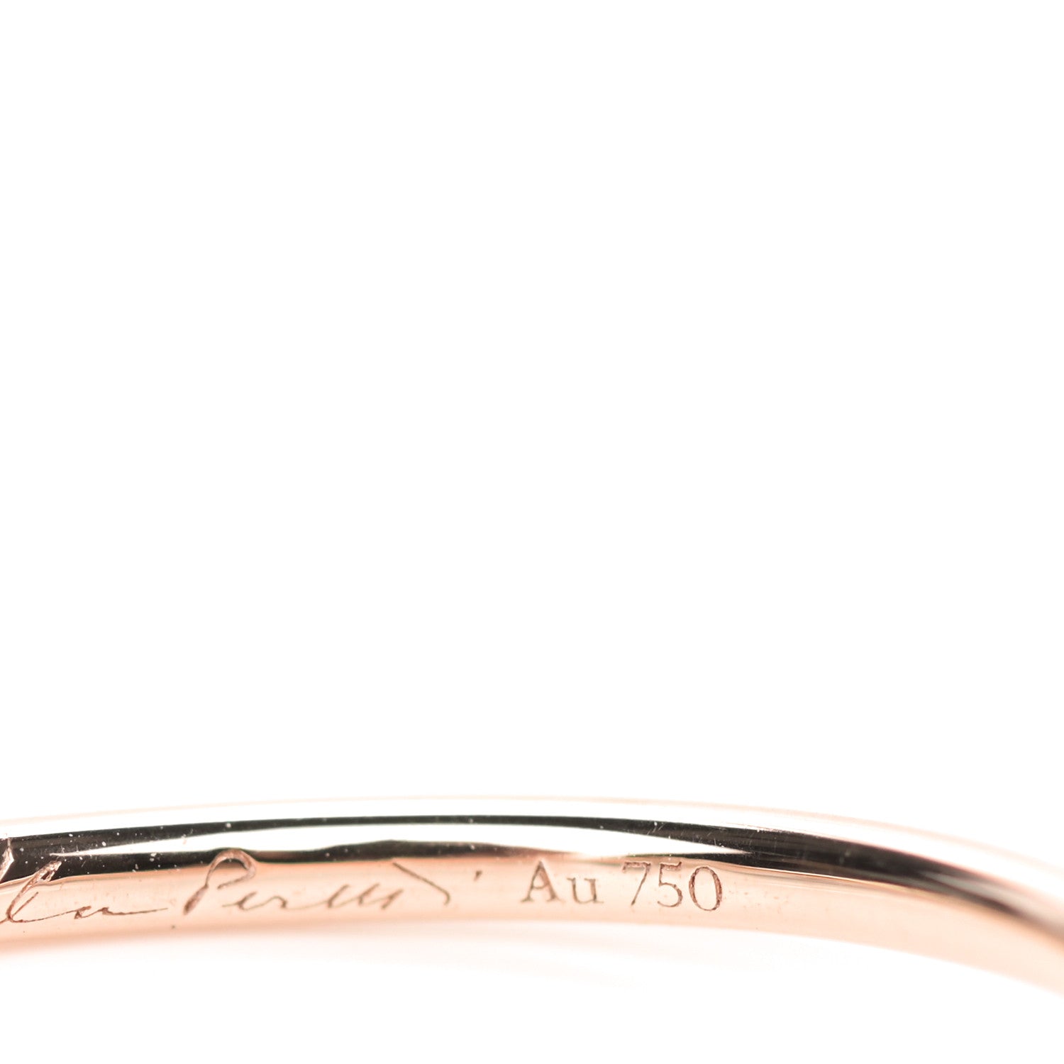 Tiffany 18K Rose Gold Diamond Elsa Peretti Wave Single Row Band Ring 46 3.75 6 of 6