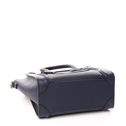 Celine Smooth Calfskin Nano Luggage Ink 4 of 10