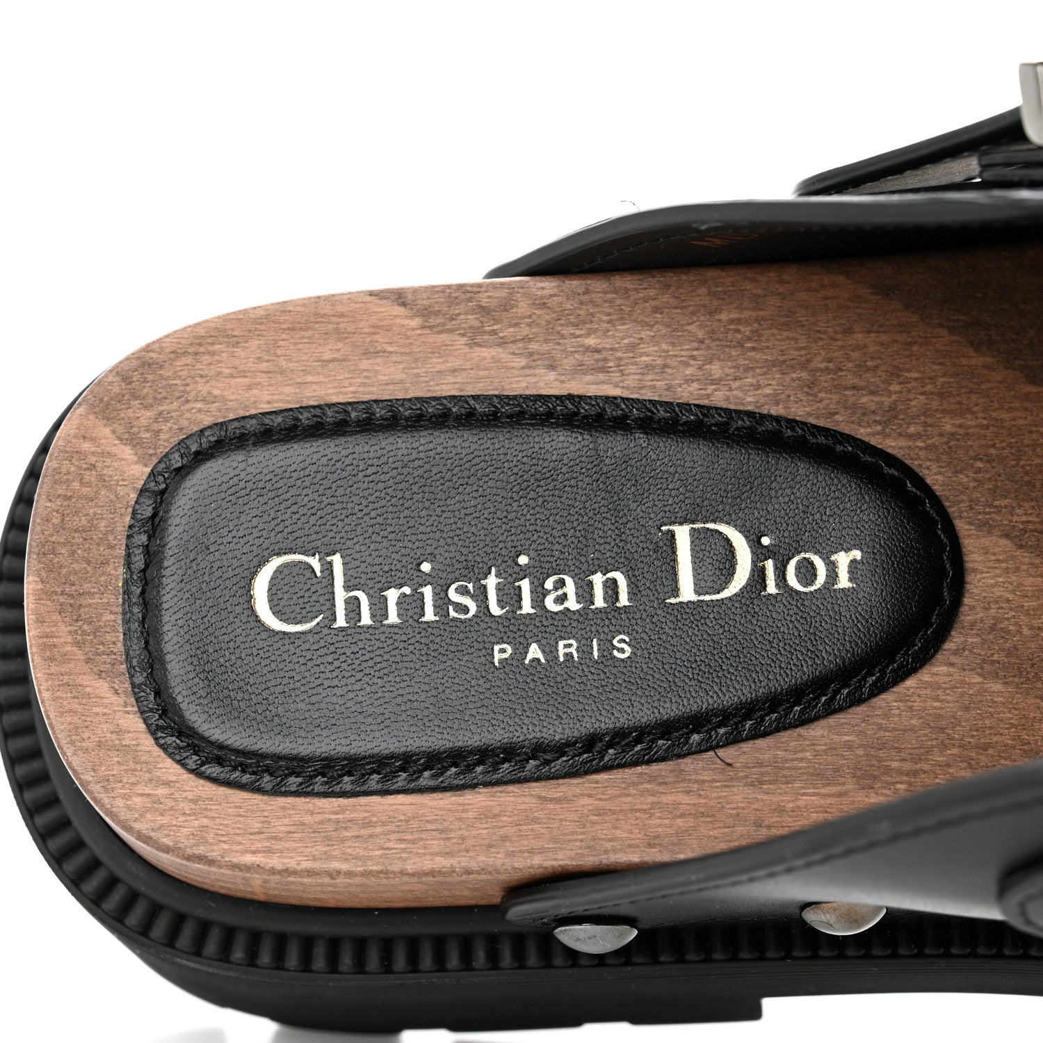 Christian Dior Calfskin Diorquake Buckled Lug Sole 15mm Clogs 40 Black 7 of 9