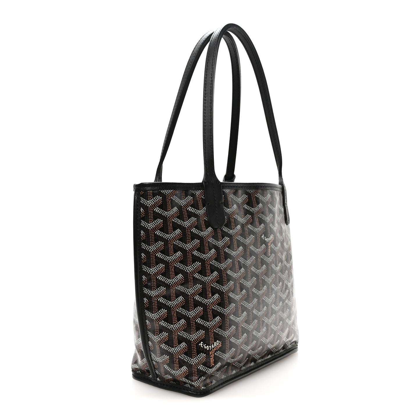 Goyardine Reversible Mini Anjou Black