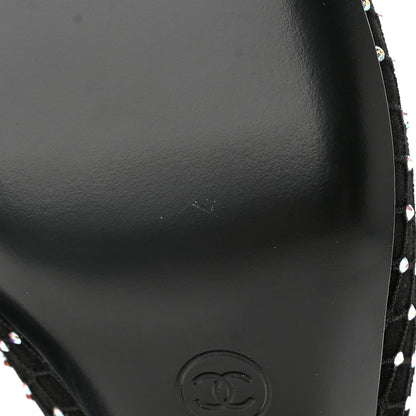 Chanel Resille Strass Kid Suede Patent Mary Jane Short Boots 39 Black 7 of 11